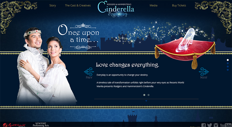 Rodgers and Hammerstein’s Cinderella Microsite