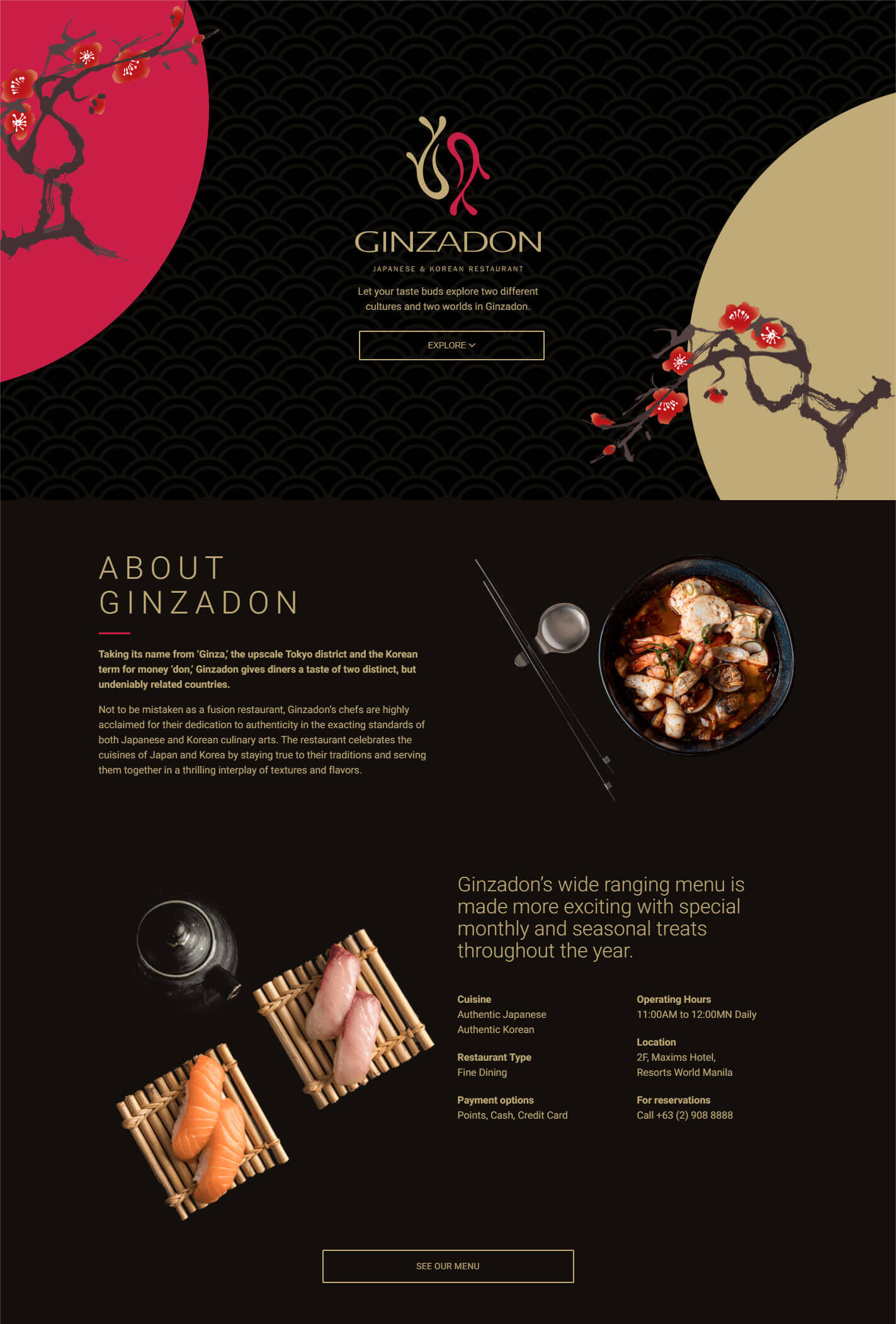 Ginzadon Microsite