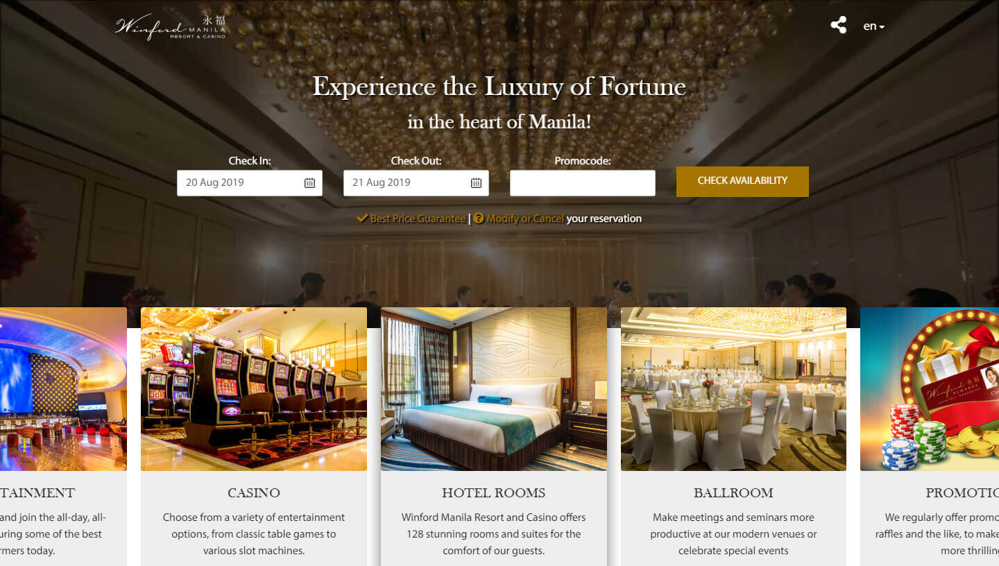 Winford Manila Resorts and Casino Website Version 2