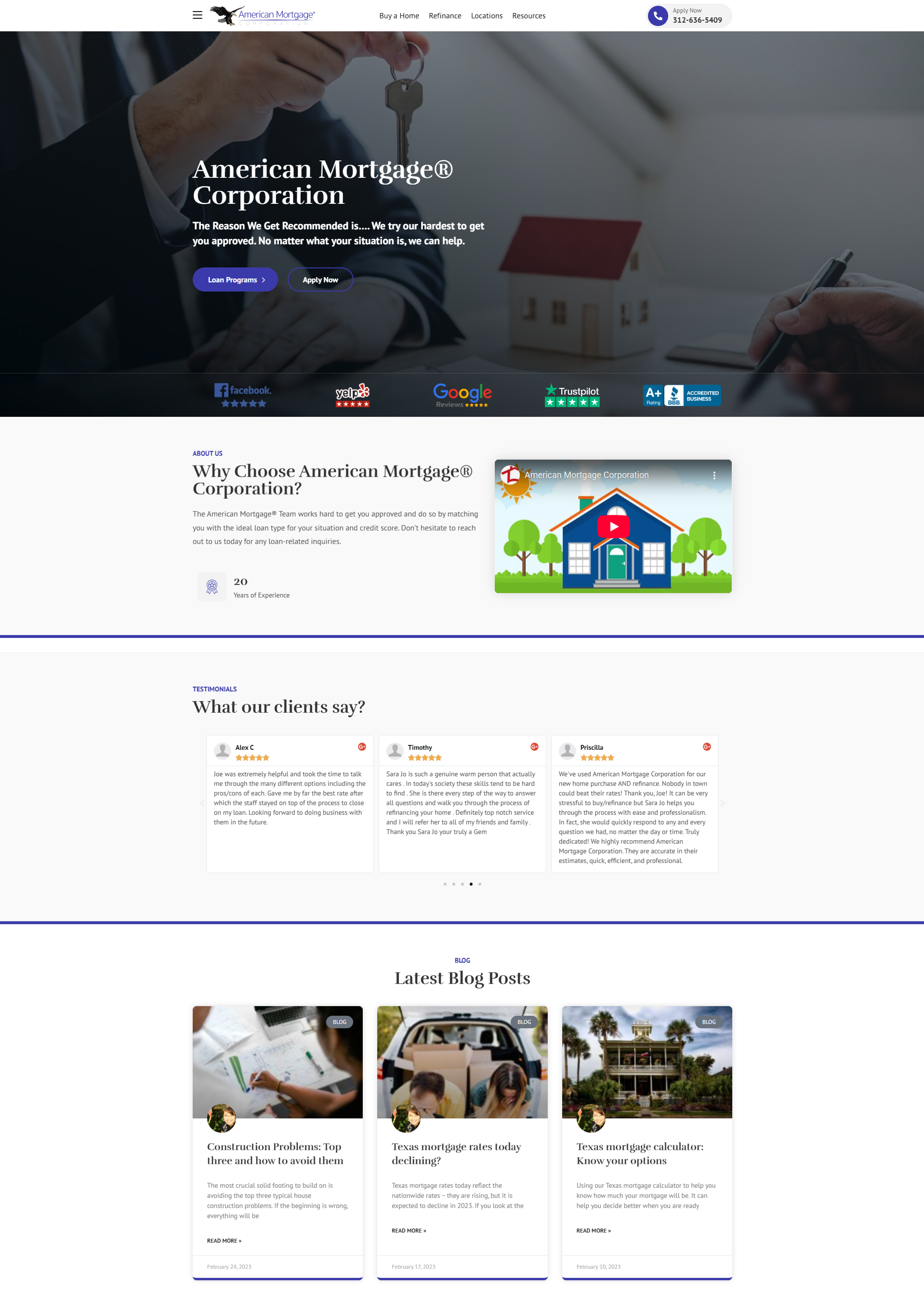 American Mortgage Corporation Website